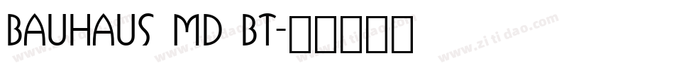 Bauhaus Md BT字体转换